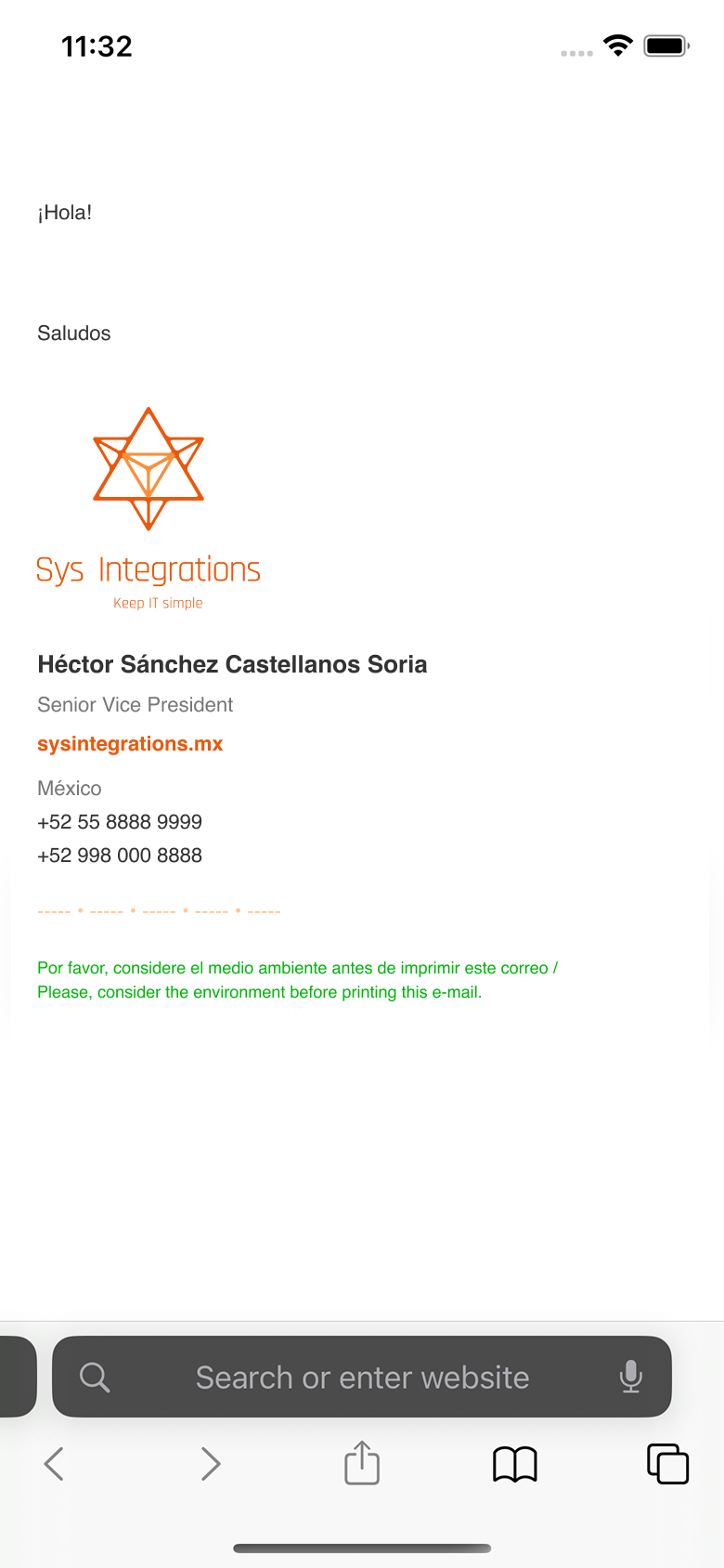 Firma correo A