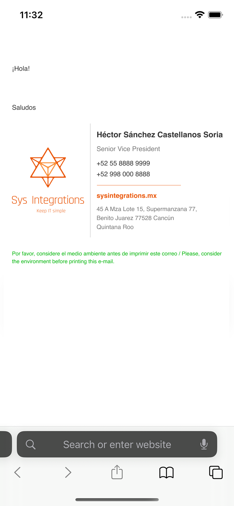 Firma correo B